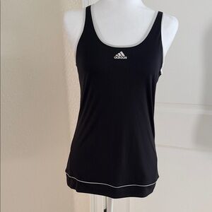 Adidas Women's Black Tank Top with White Trim